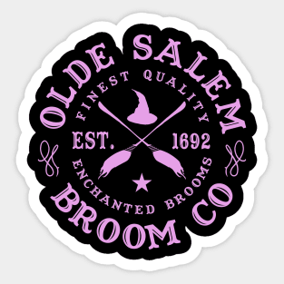 Wiccan Occult Witchcraft Salem Broom Company Sticker